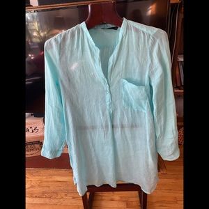 Zara linen blouse size L